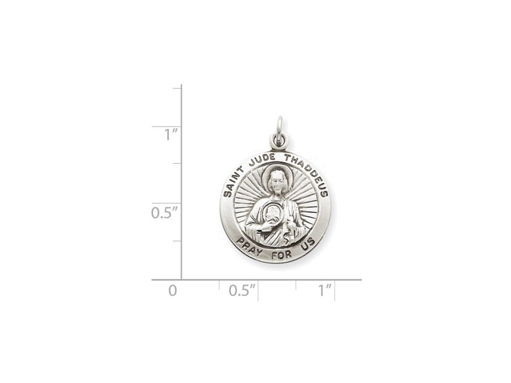 FJC Finejewelers Sterling Silver Saint Jude Thaddeus Medal Pendant Necklace - Chain Included