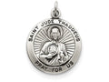 FJC Finejewelers Sterling Silver Saint Jude Thaddeus Medal Pendant Necklace - Chain Included