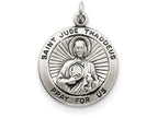 FJC Finejewelers Sterling Silver Saint Jude Thaddeus Medal Pendant Necklace - Chain Included