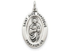 FJC Finejewelers Sterling Silver Saint Jude Thaddeus Medal Pendant Necklace - Chain Included