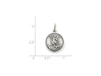 FJC Finejewelers Sterling Silver Antiqued Saint Michael Medal Pendant Necklace - Chain Included