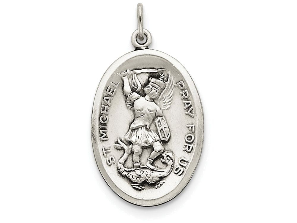 FJC Finejewelers Sterling Silver St. Michael Medal Pendant Necklace - Chain Included