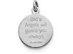 FJC Finejewelers Sterling Silver Blue Epoxy Angel Charm