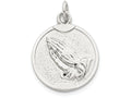 FJC Finejewelers Sterling Silver Praying Hands Medal Pendant Necklace - Chain Included