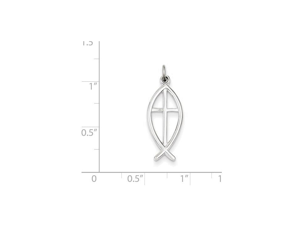 FJC Finejewelers Sterling Silver Ichthus Fish Charm