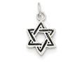 FJC Finejewelers Sterling Silver Antiqued Star Of David Charm