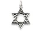 FJC Finejewelers Sterling Silver Antiqued Star Of David Charm