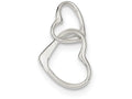 FJC Finejewelers Sterling Silver Double Heart Pendant Necklace - Chain Included