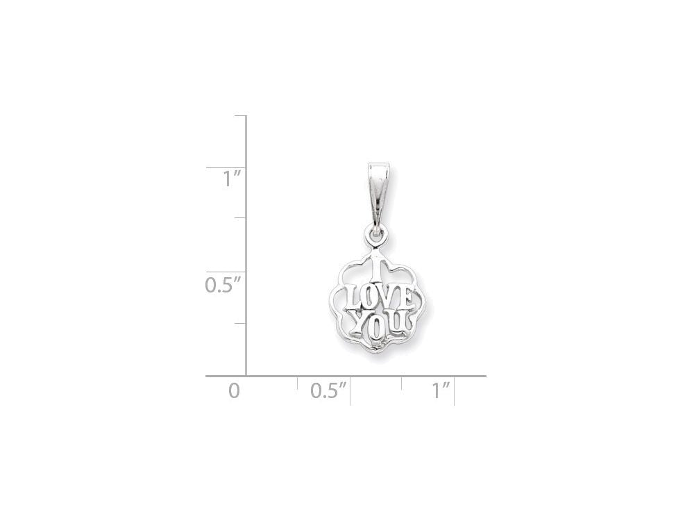 FJC Finejewelers Sterling Silver I Love You Charm