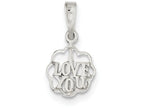 FJC Finejewelers Sterling Silver I Love You Charm