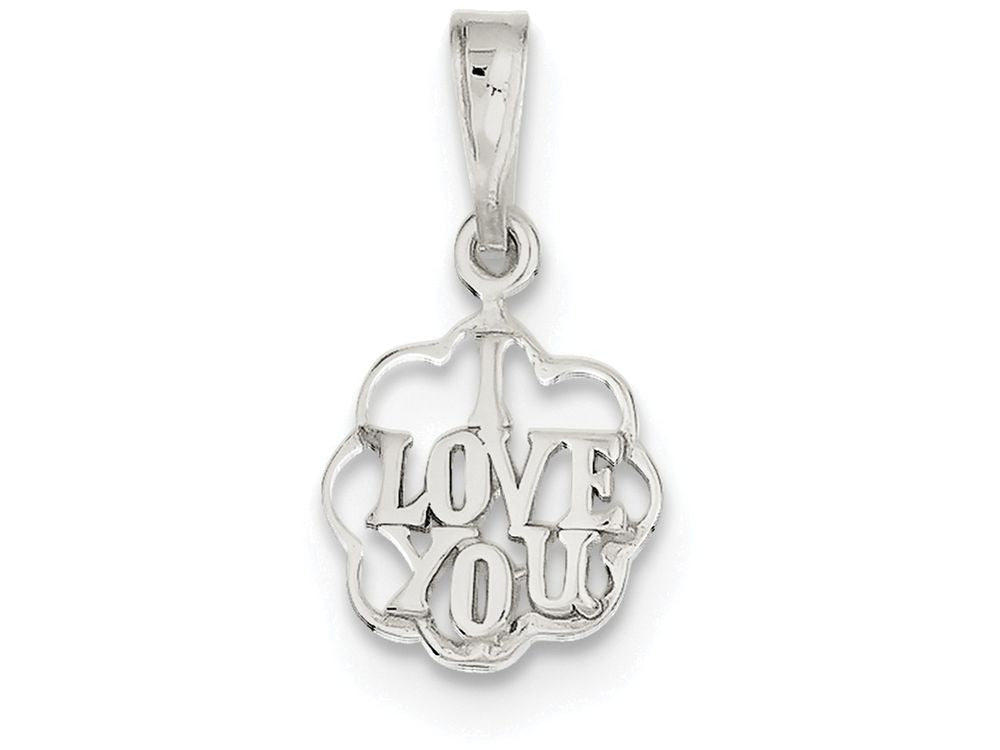 FJC Finejewelers Sterling Silver I Love You Charm