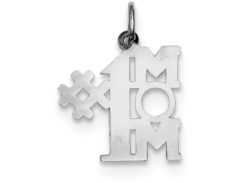 FJC Finejewelers Sterling Silver # 1 Mom Charm