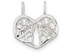 FJC Finejewelers Sterling Silver Mother/daughter Break Apart Charm