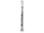 FJC Finejewelers Sterling Silver Antiqued Clarinet Charm