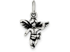 FJC Finejewelers Sterling Silver Antiqued Angel Charm