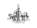 FJC Finejewelers Sterling Silver Antiqued Comedy/tragedy Charm