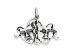 FJC Finejewelers Sterling Silver Antiqued Comedy/tragedy Charm