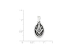 FJC Finejewelers Sterling Silver Antiqued Masonic Charm