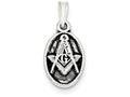 FJC Finejewelers Sterling Silver Antiqued Masonic Charm