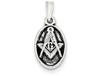 FJC Finejewelers Sterling Silver Antiqued Masonic Charm