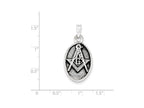 FJC Finejewelers Sterling Silver Antiqued Masonic Pendant Necklace - Chain Included