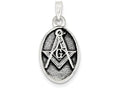 FJC Finejewelers Sterling Silver Antiqued Masonic Pendant Necklace - Chain Included