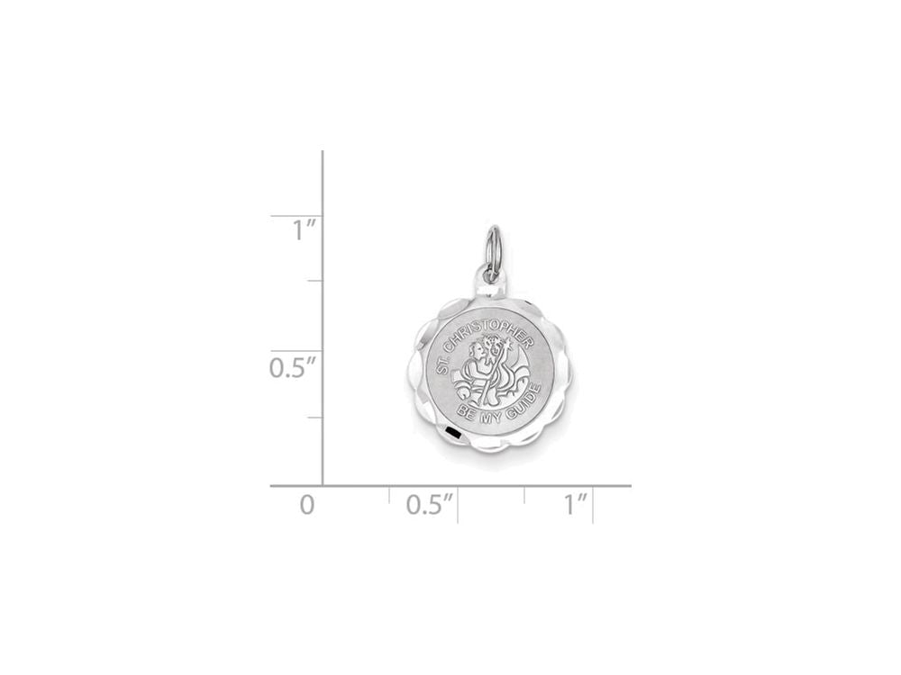 FJC Finejewelers Sterling Silver St. Christopher Medal Charm