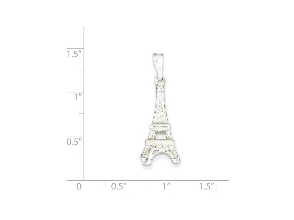 FJC Finejewelers Sterling Silver Eiffel Tower 3D Pendant Necklace - Chain Included