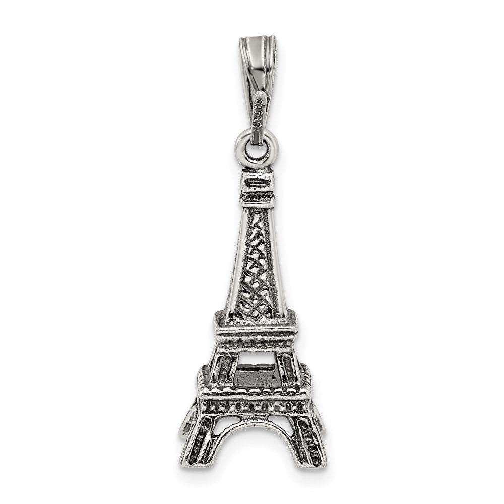 FJC Finejewelers Sterling Silver Eiffel Tower 3D Pendant Necklace - Chain Included