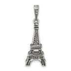 FJC Finejewelers Sterling Silver Eiffel Tower 3D Pendant Necklace - Chain Included