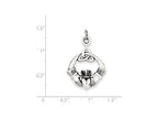 FJC Finejewelers Sterling Silver Antiqued Claddagh Pendant Necklace - Chain Included
