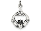 FJC Finejewelers Sterling Silver Antiqued Claddagh Pendant Necklace - Chain Included