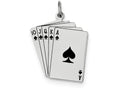 FJC Finejewelers Sterling Silver Playing Cards Charm