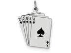FJC Finejewelers Sterling Silver Playing Cards Charm