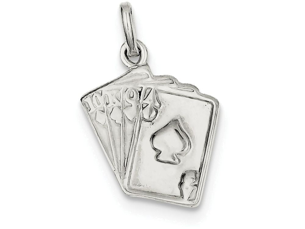 FJC Finejewelers Sterling Silver Playing Card's Charm