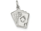 FJC Finejewelers Sterling Silver Playing Card's Charm