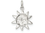 FJC Finejewelers Sterling Silver Sun Charm
