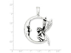FJC Finejewelers Sterling Silver Antiqued Moon/fairy Pendant Necklace - Chain Included