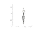 FJC Finejewelers Sterling Silver Antiqued Feather Charm
