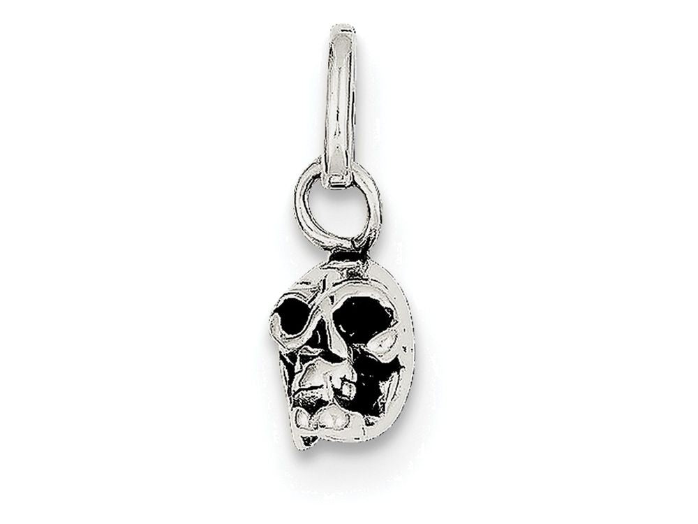 FJC Finejewelers Sterling Silver Antiqued Skull Charm