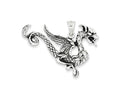 FJC Finejewelers Sterling Silver Antiqued Dragon Charm