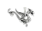 FJC Finejewelers Sterling Silver Antiqued Dragon Charm