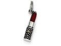 FJC Finejewelers Sterling Silver Enameled Lipstick Charm