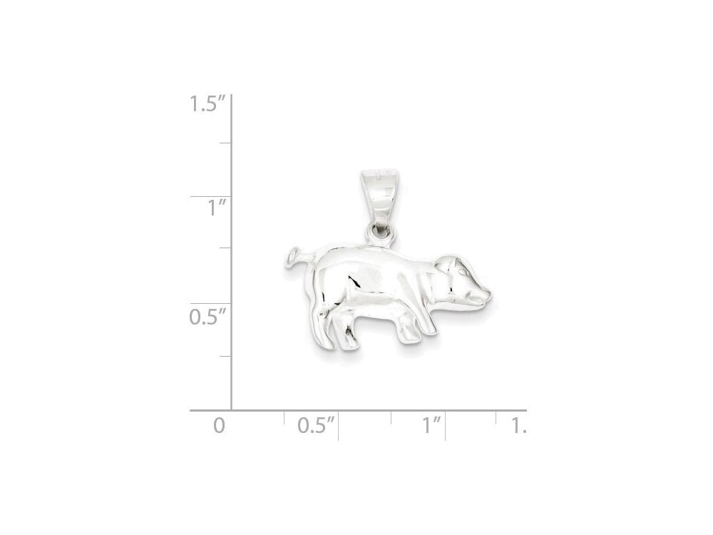 FJC Finejewelers Sterling Silver Pig Charm