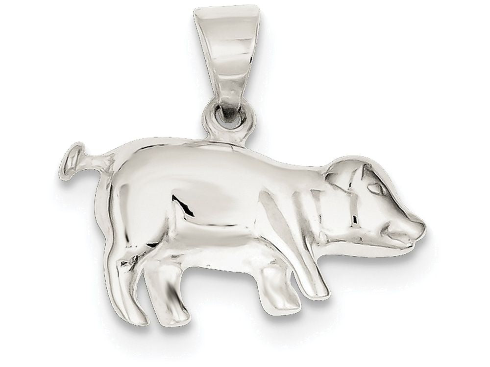 FJC Finejewelers Sterling Silver Pig Charm