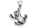 FJC Finejewelers Sterling Silver Antiqued Frog Charm
