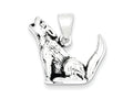 FJC Finejewelers Sterling Silver Antiqued Wolf Charm