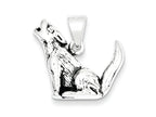 FJC Finejewelers Sterling Silver Antiqued Wolf Charm