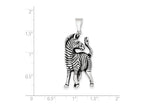 FJC Finejewelers Sterling Silver Antiqued Zebra Pendant Necklace - Chain Included