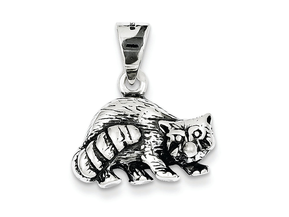 FJC Finejewelers Sterling Silver Antiqued Racoon Charm